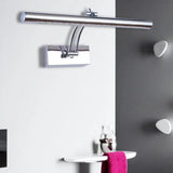 Led Bathroom Wall Lamp With Tubular Metal Shade - Chrome/Gold Finish 16/21.5 Wide Chrome / 16