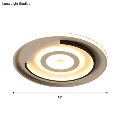 Led Ceiling Lamp - Simple Style Acrylic Ultrathin Flush Mount In Warm Or White Light