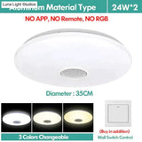 Led Ceiling Light Bluetooth And Music With Colourful Dimmer Rgb Remote Control For Living Room
