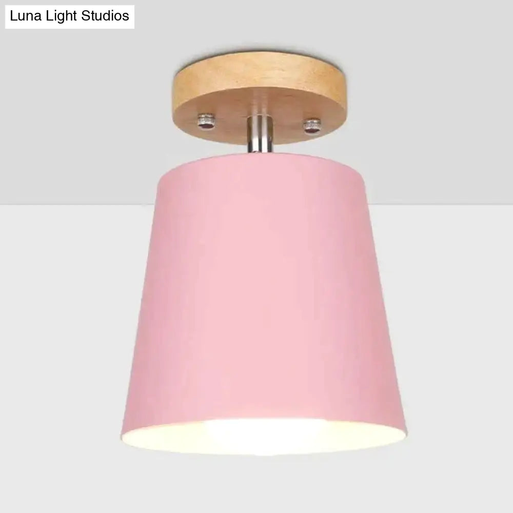 Led Ceiling Light Iron Wood Lamps Nordic Modern Lamp For Living Room Bedroom Decoration Fixture