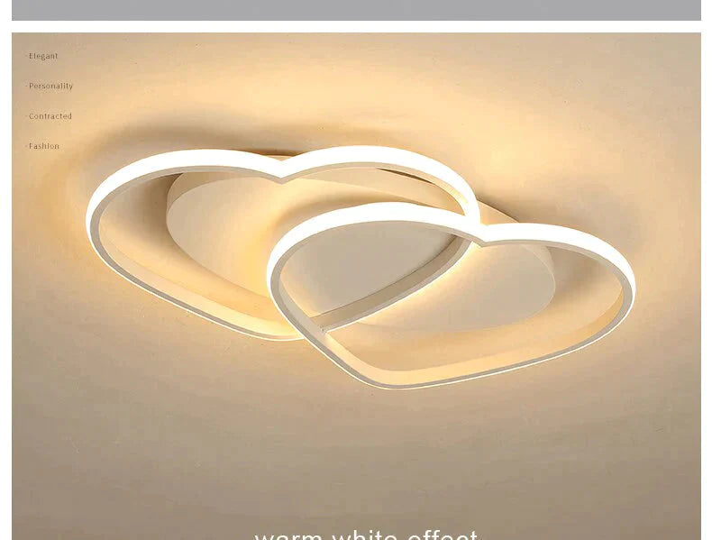 Led Chandelier Ceiling Lamp Modern Lighting Plafondlamp Heart-Shaped Light For Living Room Kidsroom