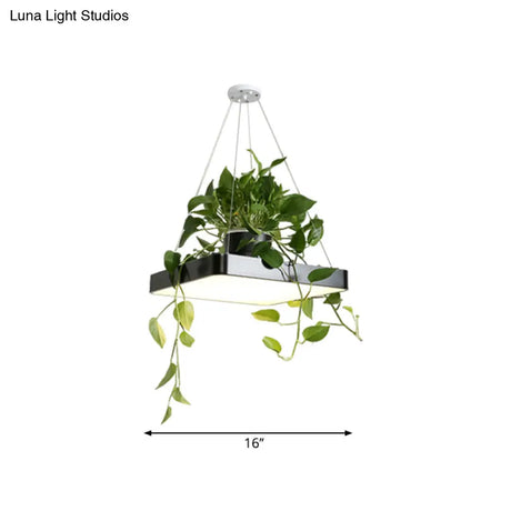 Led Chandelier Light Fixture With Acrylic Shade - Antiqued Style For Dining Room Black/White/Blue