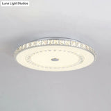 Led Doorway Flushmount Ceiling Light With Crystal Block Shade Modernist Chrome/Gold Finish - 16/19.5