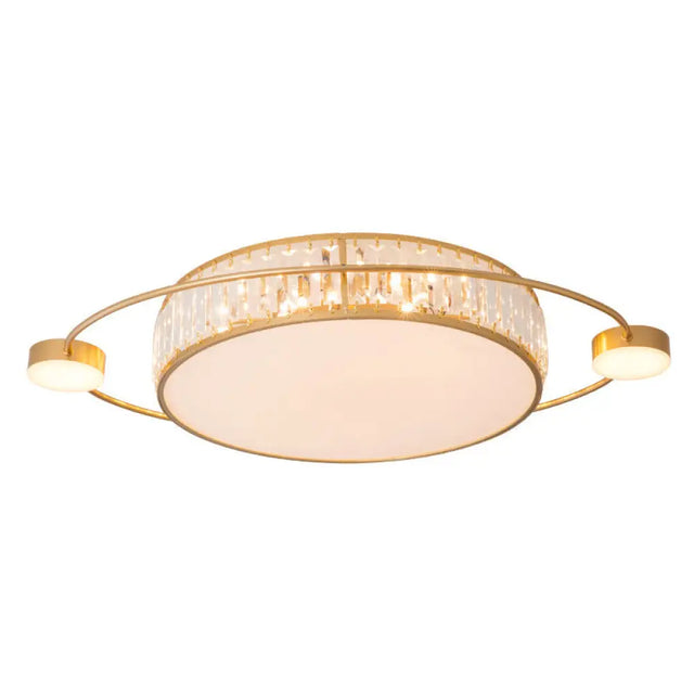 Led Flush Ceiling Light With Clear Crystal Design For Corridors