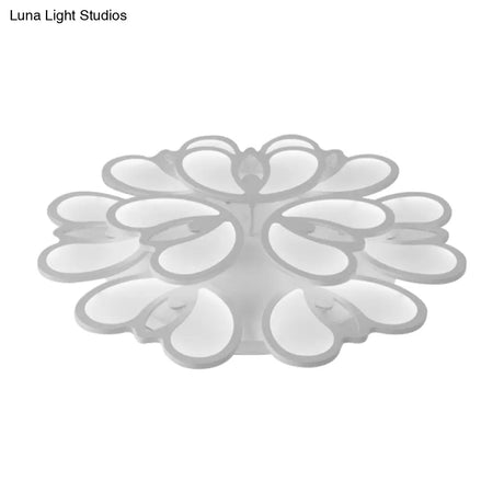 Led Flush Mount Ceiling Lamp With Acrylic Shade In Warm/White/Natural Light For Living Room