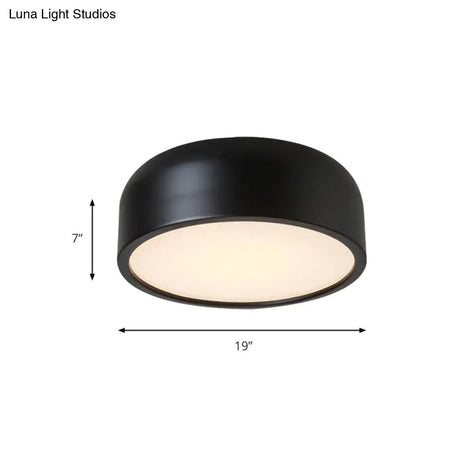 Led Flush Mount Ceiling Light For Modern Bedroom With Acrylic Dome Shade