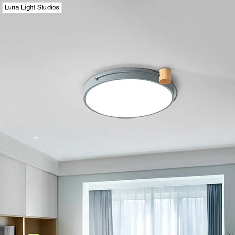 Led Flush Mount Lighting Fixture In Warm/White Light For Living Room Ceiling - Grey/White/Green