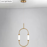 Led Gold Pendant Light With Acrylic Shade – Sleek Metal Hanging Fixture