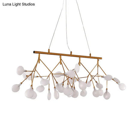 Led Metallic Gold Tree Branch Pendant Light For Minimalist Dining Room Ceiling