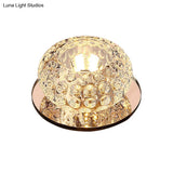 Led Mini Spotlight Ceiling Light With Elegant Crystal Shade - Perfect For Living Room Décor