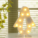 Led Modeling Night Light Girls Room Table Lamp With Hook - Novelty Decor Battery Powered White /