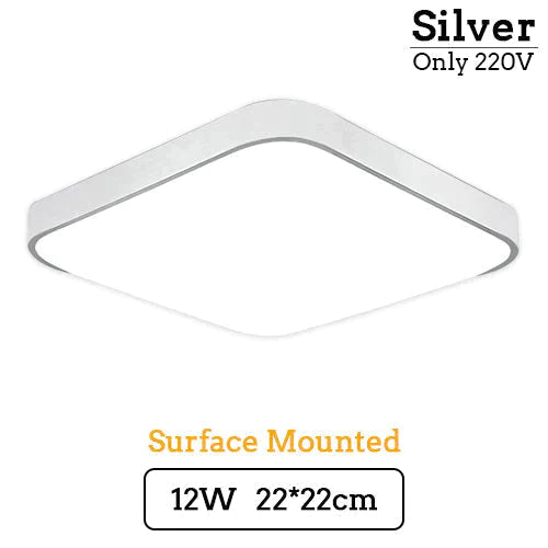 Led Modern Ceiling Light Lam Surface Mount Flush Panel Rectangle Lighting For Home And Commercial