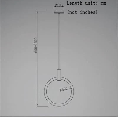 Led Nordic Wooden Iron Acryl Rings Diy Lamp Light.pendant Lights.pendant Lamp.pendant Light For