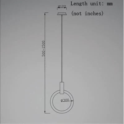 Led Nordic Wooden Iron Acryl Rings Diy Lamp Light.pendant Lights.pendant Lamp.pendant Light For