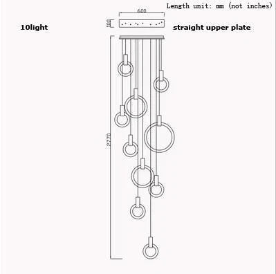 Led Nordic Wooden Iron Acryl Rings Diy Lamp Light.pendant Lights.pendant Lamp.pendant Light For
