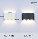 Led Outdoor Waterproof Wall Lamp Led Light Porch Courtyard Garden Lights Balconi Lighting 6W / Warm