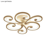 Led Petal Flush Mount Bedroom Ceiling Lamp In Warm/White/Natural Light - Modern Design