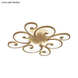Led Petal Flush Mount Bedroom Ceiling Lamp In Warm/White/Natural Light - Modern Design