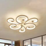 Led Petal Flush Mount Bedroom Ceiling Lamp In Warm/White/Natural Light - Modern Design 3 / White