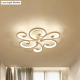 Led Petal Flush Mount Bedroom Ceiling Lamp In Warm/White/Natural Light - Modern Design