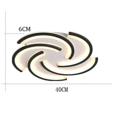 LED Simple Modern Personality Bedroom Ceiling Lamp Black / Dia40CM / Warm light Ceiling