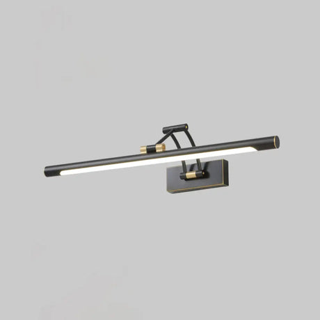 Led Wall Mount Vanity Light - Minimalist Tube Shape Acrylic Fixture With 3-Joint Swing Arm Matte
