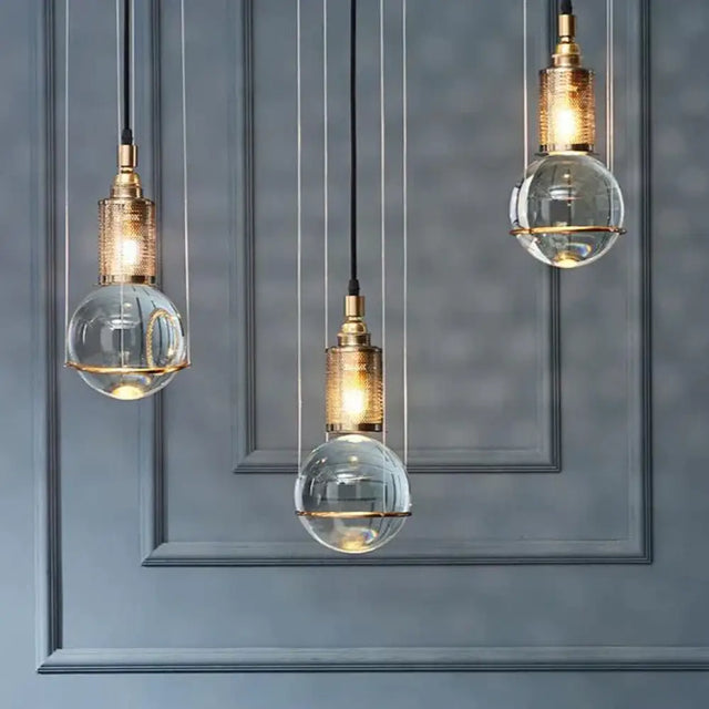 Light Home Stay Hotel Bedside Modern Minimalist Personality Window Crystal Glass Chandelier Pendant