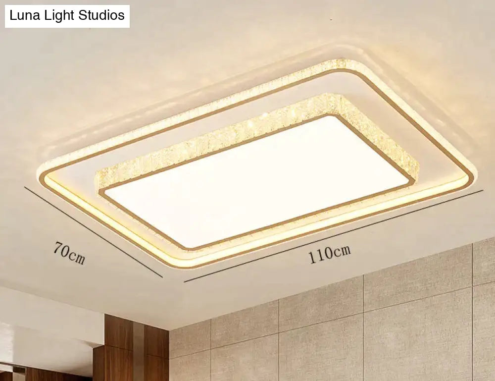 Living Room Lamp Simple Atmosphere LED Ceiling Crystal Bedroom Lamp Ceiling
