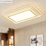 Living Room Lamp Simple Atmosphere Led Ceiling Crystal Bedroom Rectangle / Small Stepless Dimming