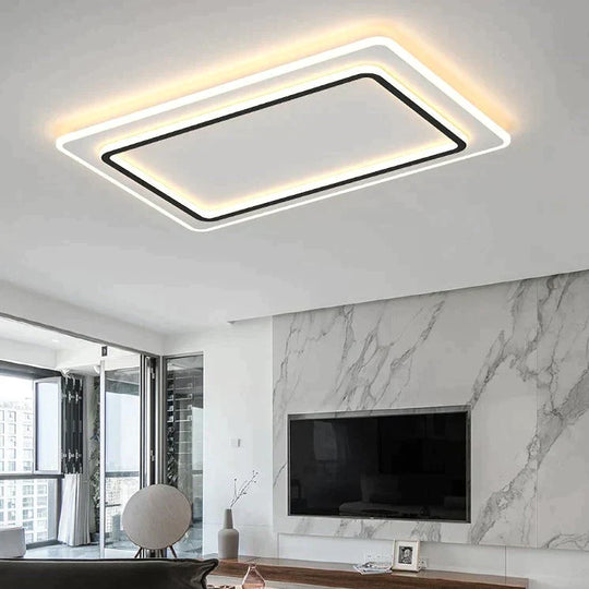 Living Room Lamps Modern Simple Atmosphere Rectangular Led Ceiling Lamp Ceiling