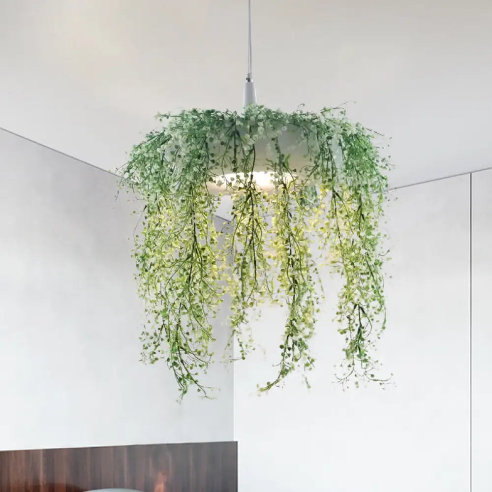 Loft Style Metal Pendant Lighting With Donut Design | 1-Bulb Hanging Ceiling Light For Balcony