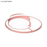 Lovely Lollipop Led Ceiling Lamp For Kids’ Bedrooms - Acrylic Flush Mount Light With Ring