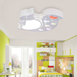 Loving - Heart Squirrel Flush Mount Ceiling Light For Kid’s Bedroom - Rustic Metal Animal Fixture