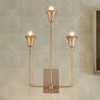 Luxurious Metal Bell Sconce Light Fixture 3-Bulb Wall Mounted Lighting In Elegant Gold
