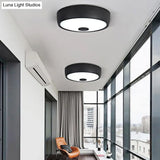 Macaron Drum Ceiling Flush Light In Metal With Led Ideal For Kids Room Available Various Colors