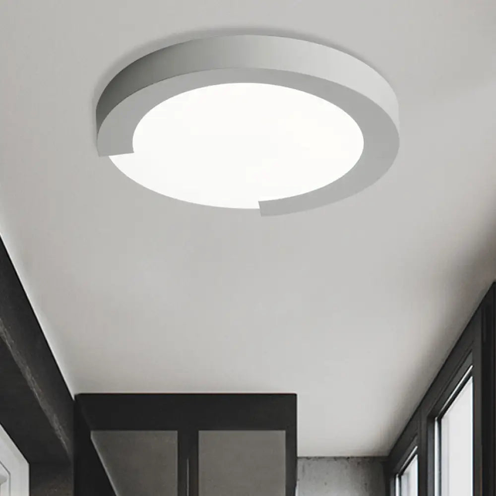 Macaron Flush Mount Ceiling Lights - 16’/20’ Round In Black/White/Pink White / 20’ 2 Color
