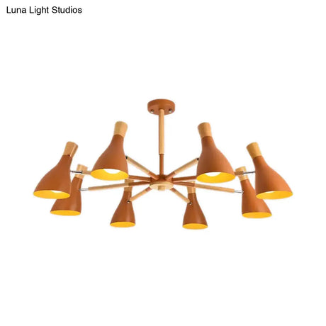 Macaron Half-Bottle Chandelier - Metallic Candy Colored Pendant Light For Nursery