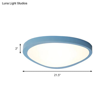 Macaron Loft Acrylic Triangle Led Flush Ceiling Light For Baby Room - Candy Colored Lamp