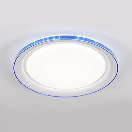 Macaron Modern Ceiling Mount Led Light With Acrylic Undertint - Ideal For Office Blue