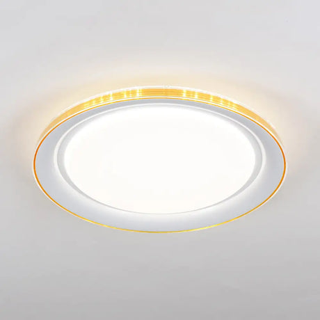 Macaron Modern Ceiling Mount Led Light With Acrylic Undertint - Ideal For Office Gold