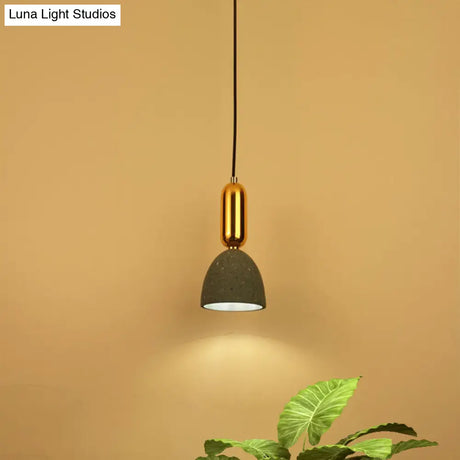 Macaron Pendant Light With Terrazzo Domed Shade In White/Black/Pink For Dining Room Ceiling