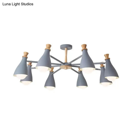 Macaron Style Metal Bottle Chandelier - Ideal For Living Room And Nursery Stylish Hanging Light