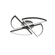 Matte Black Windmill Ceiling Lights Modern Led Lamp For Living Room Bedroom Study Children Fixtures