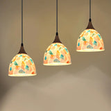 Mediterranean Beige Shell Mosaic Bell Hanging Lamp - Kitchen Pendant Lighting 3 / Linear