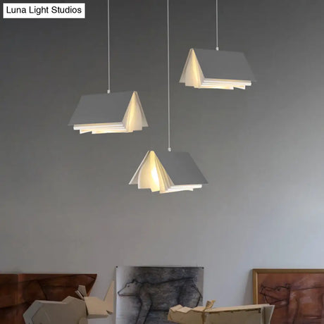Metal Art Deco Pendant Light Fixture - Stylish Rectangle Design 1-Light