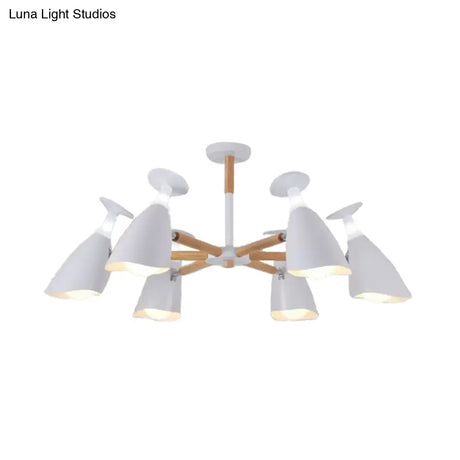 Metal Goblet Chandelier Loft Suspension Light For Baby Bedroom - Rotatable And Stylish Macaron