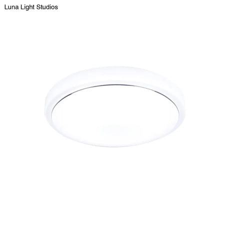 Metal Led Ceiling Light Fixture With Acrylic Shade For Hallway - Warm/White 7.5’/9’/12’ Dia