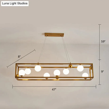 Metal Pendant Light With Milk Glass Shade For Industrial Dining Rooms