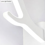 Metallic Antler Sconce Led Wall Lamp For Bedroom