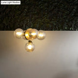 Mid Century 5-Light Restaurant Chandelier Pendant With White/Amber Glass - Elegant Burst Design